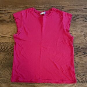 Michael Stars Vibrant Pink Crew Neck Tee
